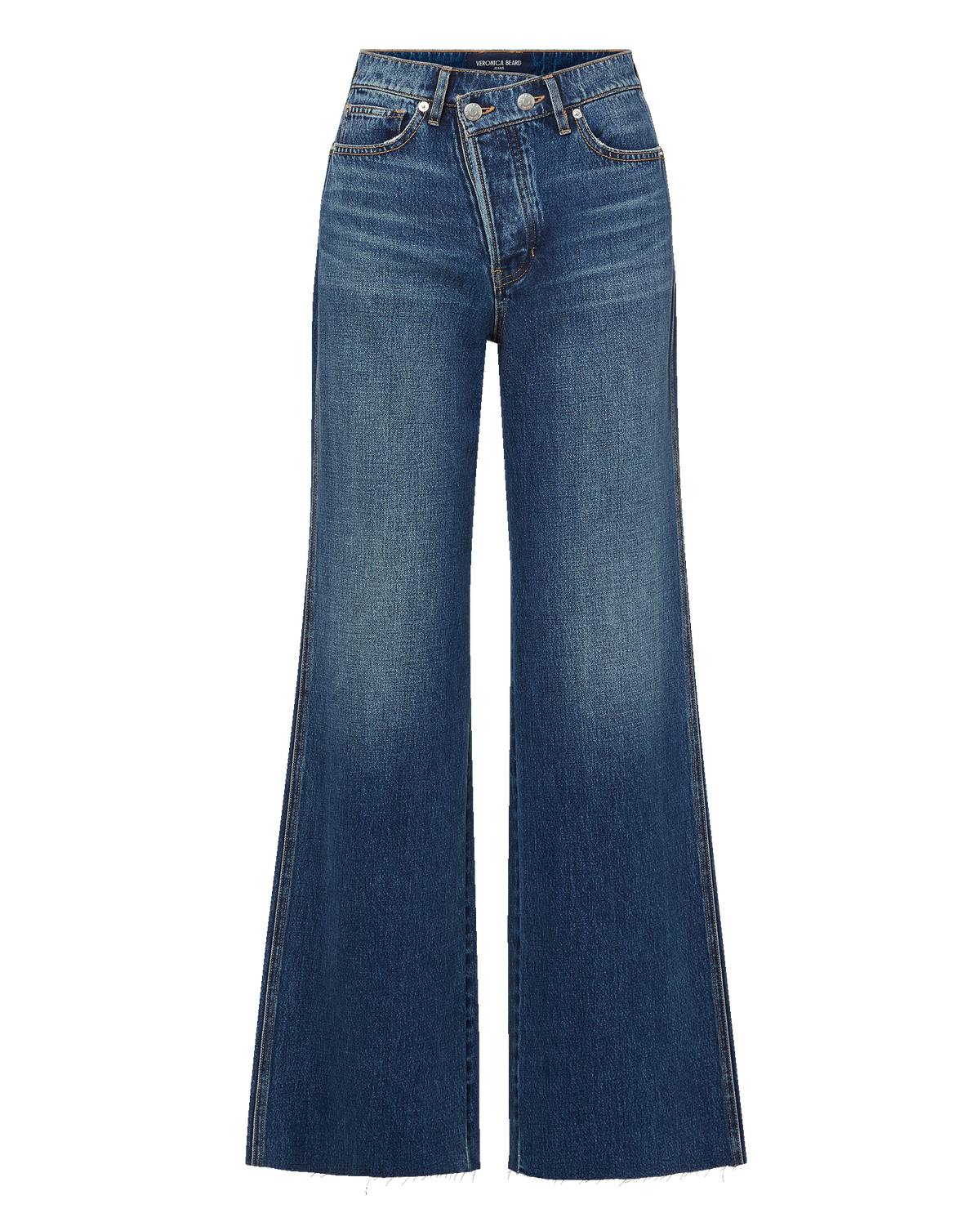 Taylor Crossover-Waistband Wide-Leg Jean - Image 6