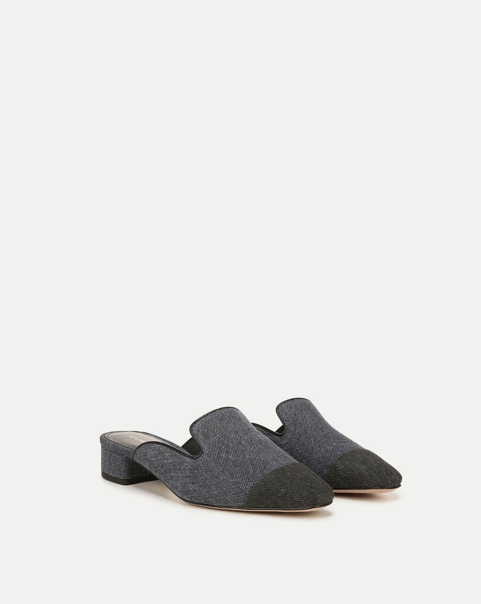 Cecile Denim Cap-Toe Mule - Image 2