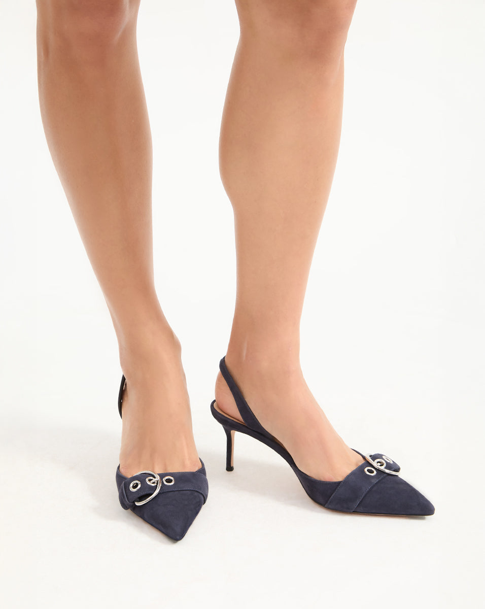 Roxy Suede Slingback Pump - Image 2