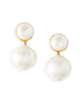 Pearl 2 Drop Earrings | Clip Backing - Image 5