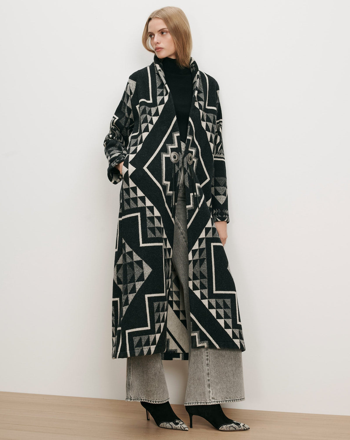 Long Wool Bolero Coat - Image 2