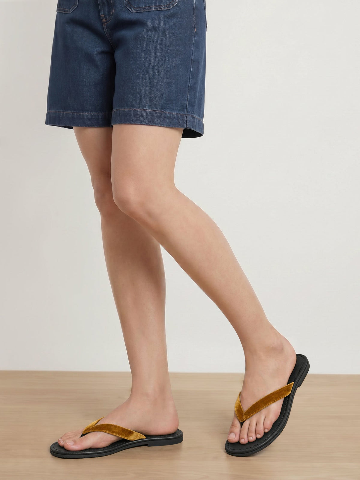Clea Velvet Flip-Flop Sandal - Image 2