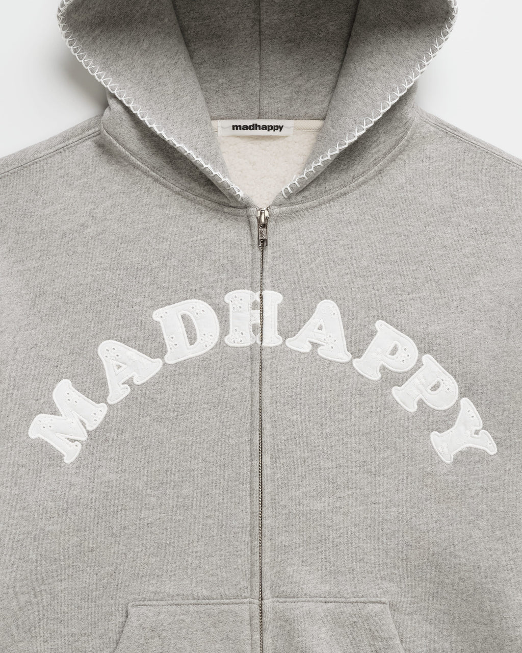 Eyelet Cooper Fleece Zip Up - Image 2