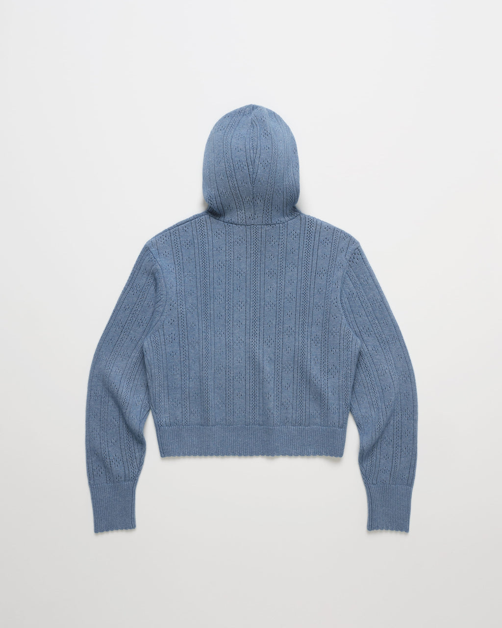 Pointelle Pullover Sweater Hoodie - Image 4