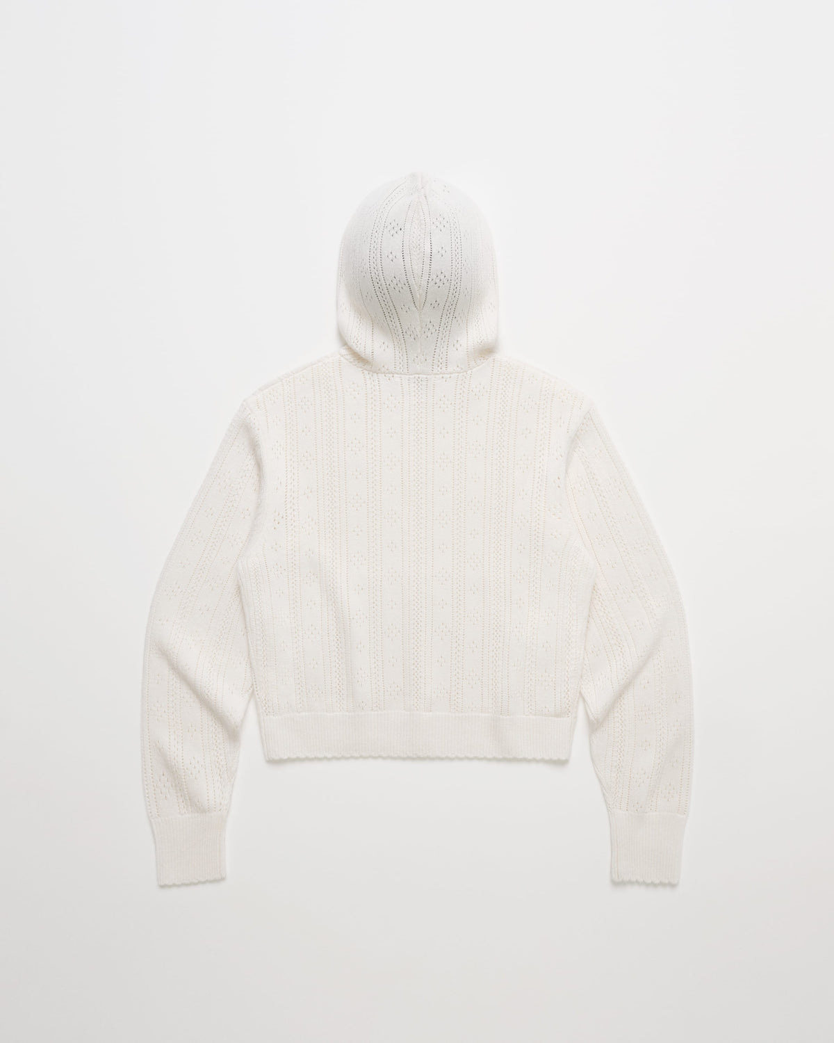 Pointelle Pullover Sweater Hoodie - Image 4