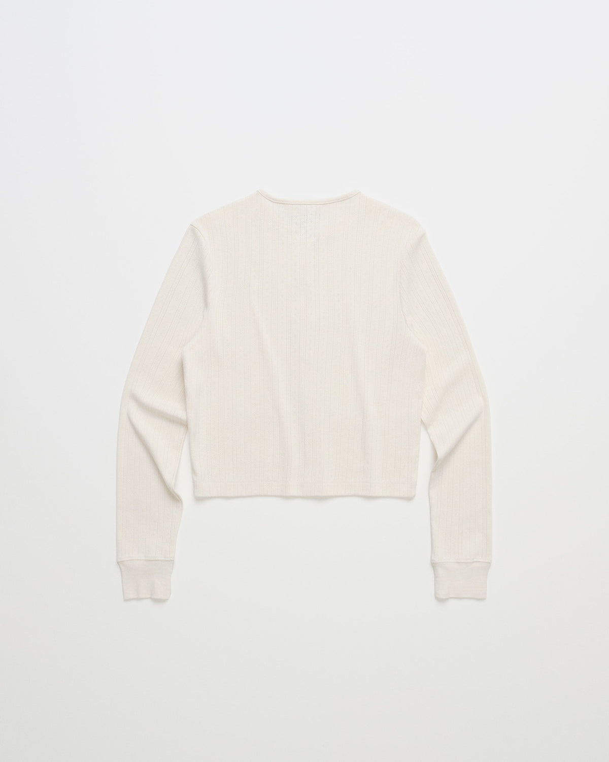Hanes Pointelle Crewneck Cardigan - Image 3