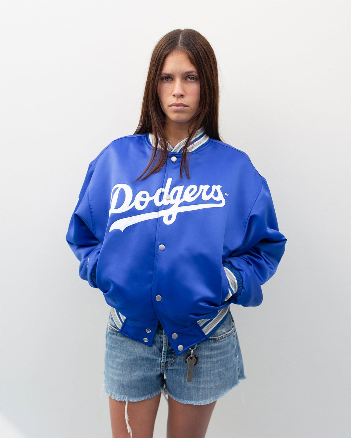 Dodgers Satin Baseball Jacket - Image 2