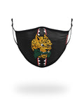 ADULT SPUCCI LEOPARD FORM FITTING FACE MASK