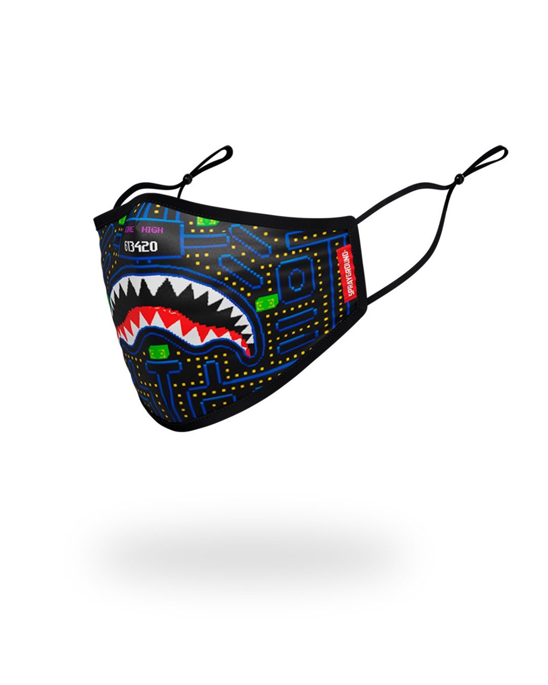 Kids Form Fitting Mask: Arcade Shark - Image 2