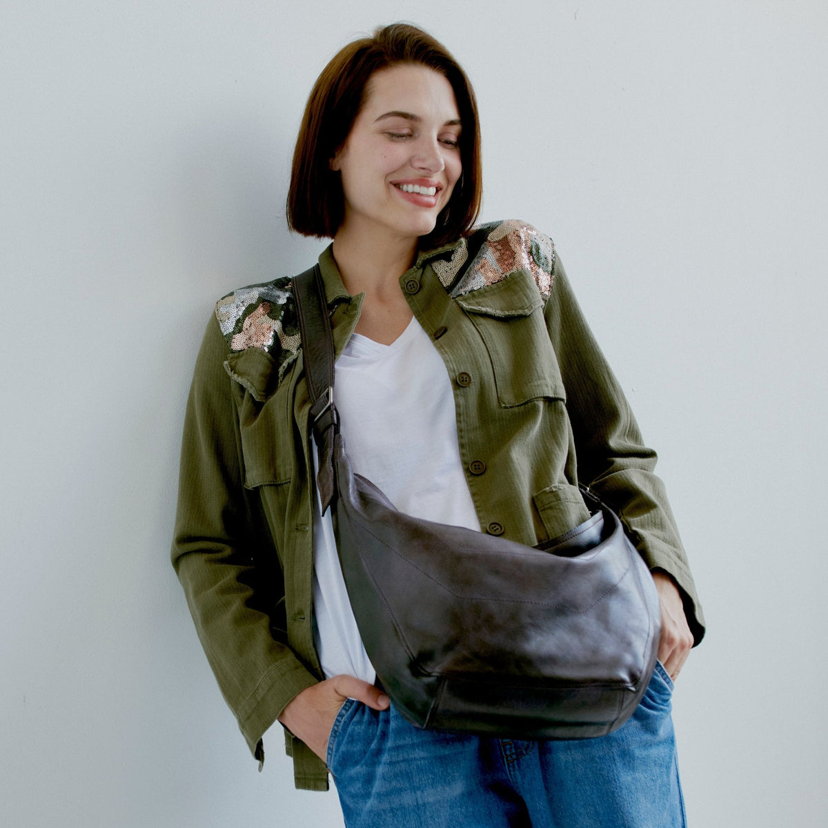 Boone Leather Sling Bag - Image 14