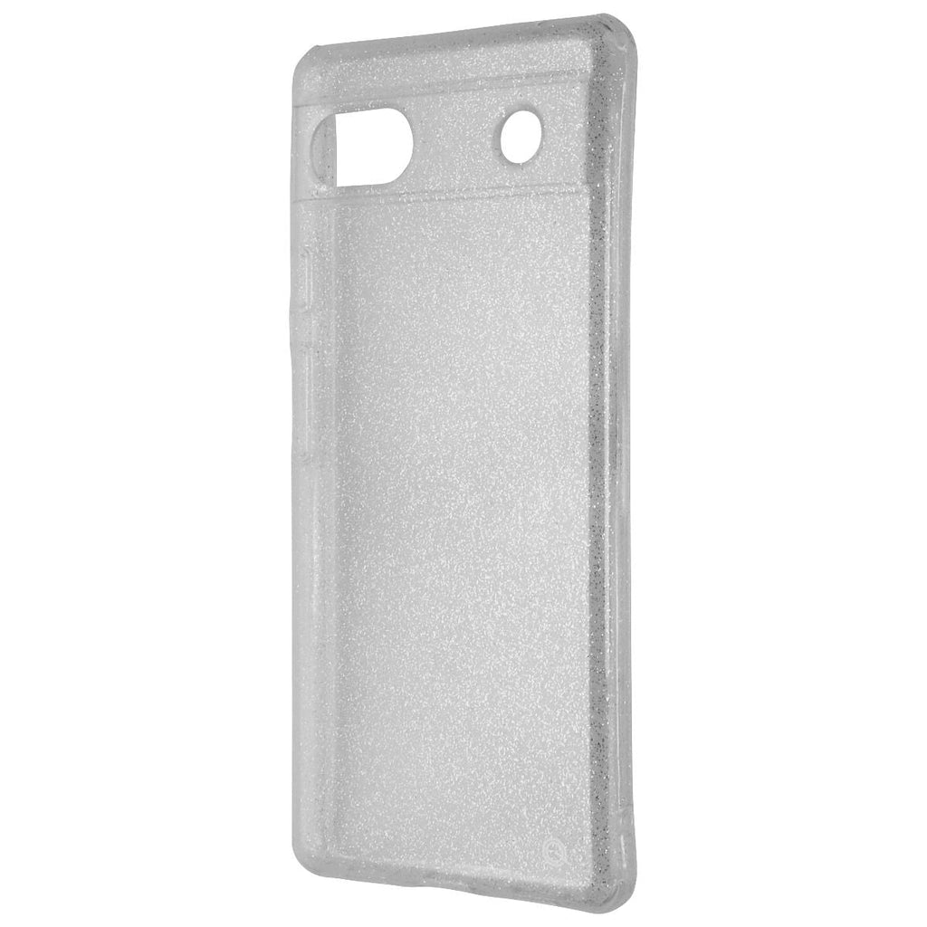 Quikcell Icon Silver Shimmer Case for Google Pixel 6a - Glitter/Clear - New