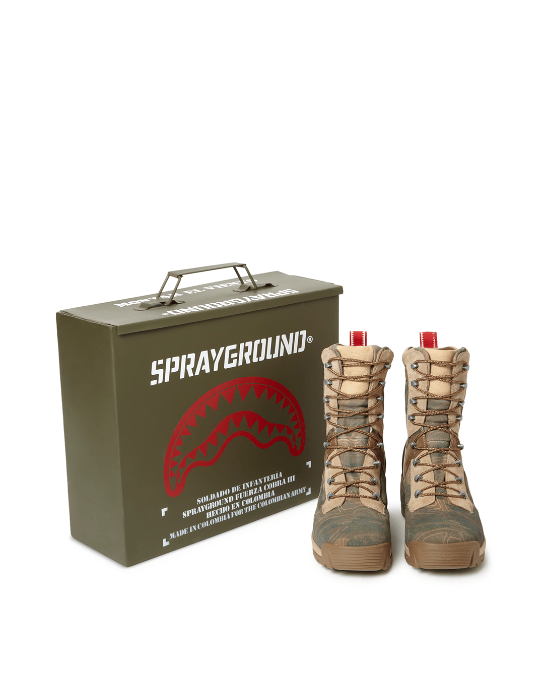 Camo Terrain Fuerza Cobra Paratrooper Boots - Made in Colombia Numbered 1/280 Pairs - Image 9