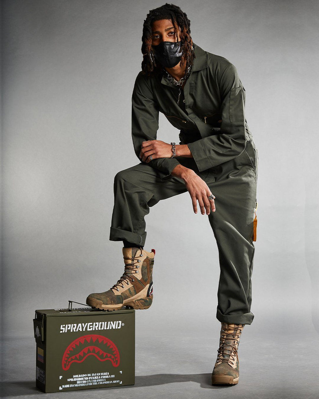 Camo Terrain Fuerza Cobra Paratrooper Boots - Made in Colombia Numbered 1/280 Pairs - Image 3