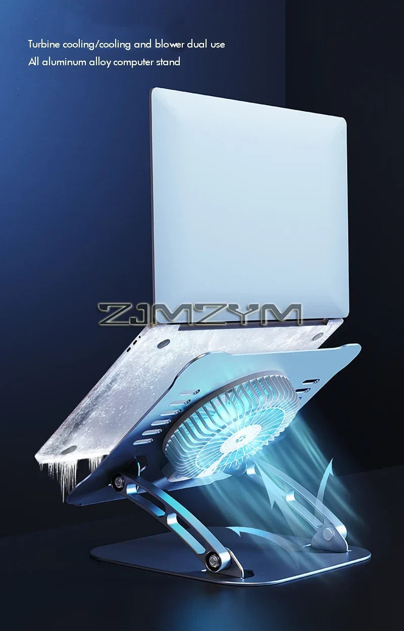 Aluminum Laptop Stand with Cooling Fan - Image 6