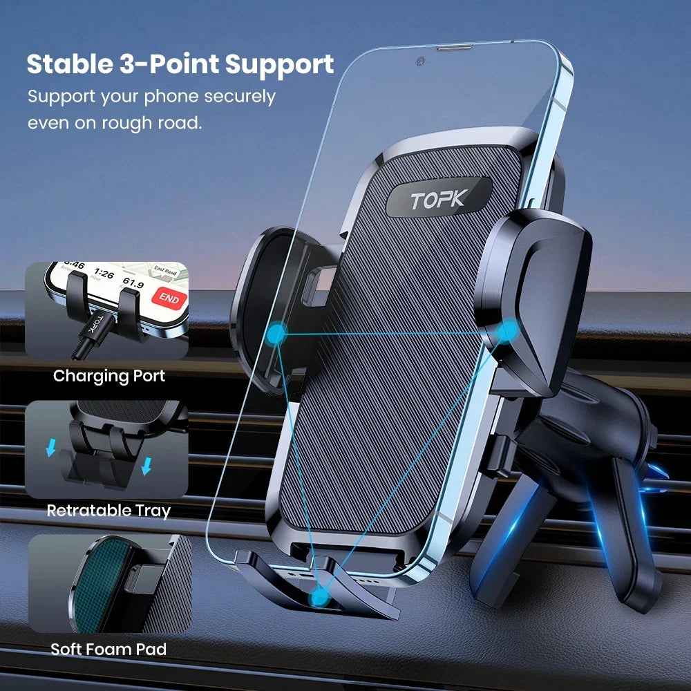 TOPK Universal Car Bracket Gravity Phone Holder - Image 3