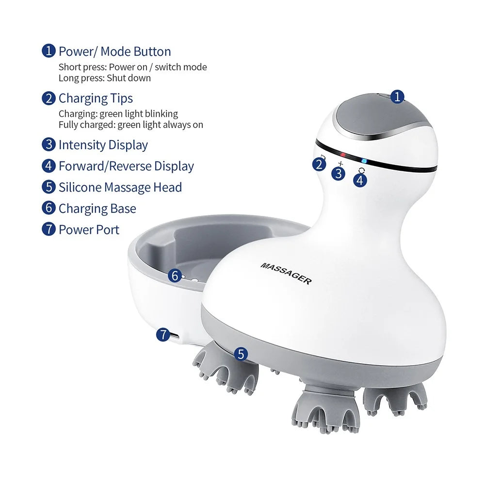 3D Waterproof Electric Head Massager - Image 20