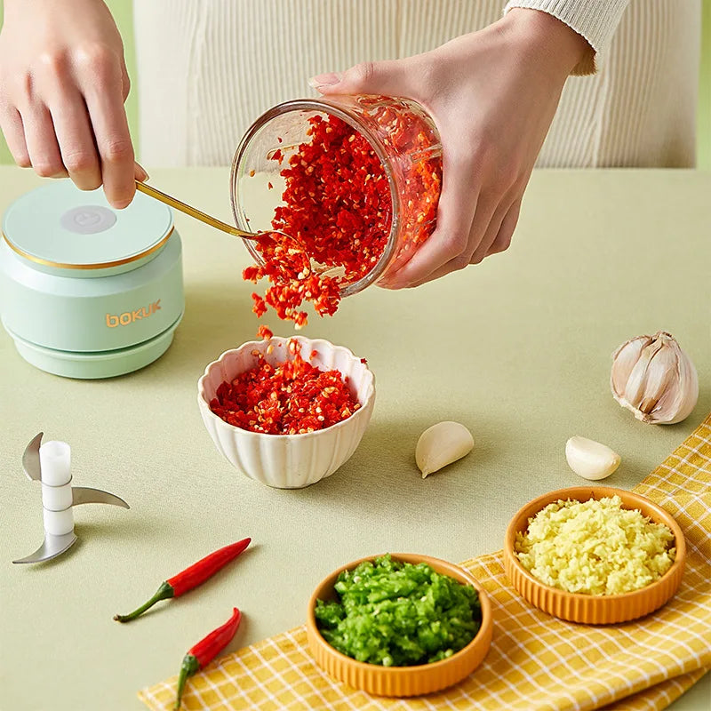 Portable Electric Garlic Crusher & Meat Chopper - Image 5