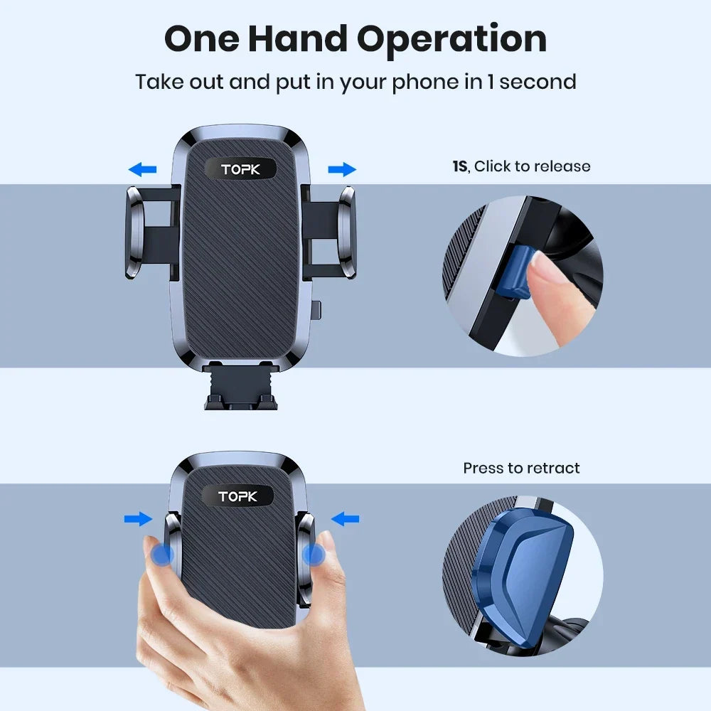 TOPK Universal Car Bracket Gravity Phone Holder - Image 2