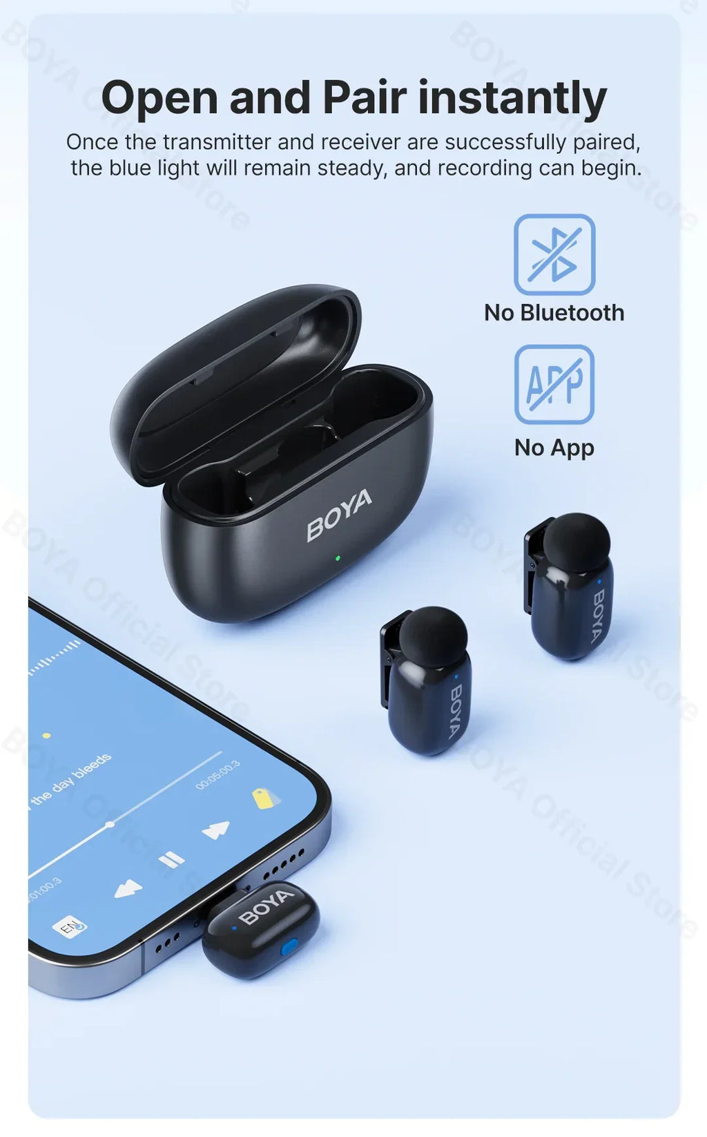BOYA Mini Wireless Lavalier Lapel Microphone - Image 8
