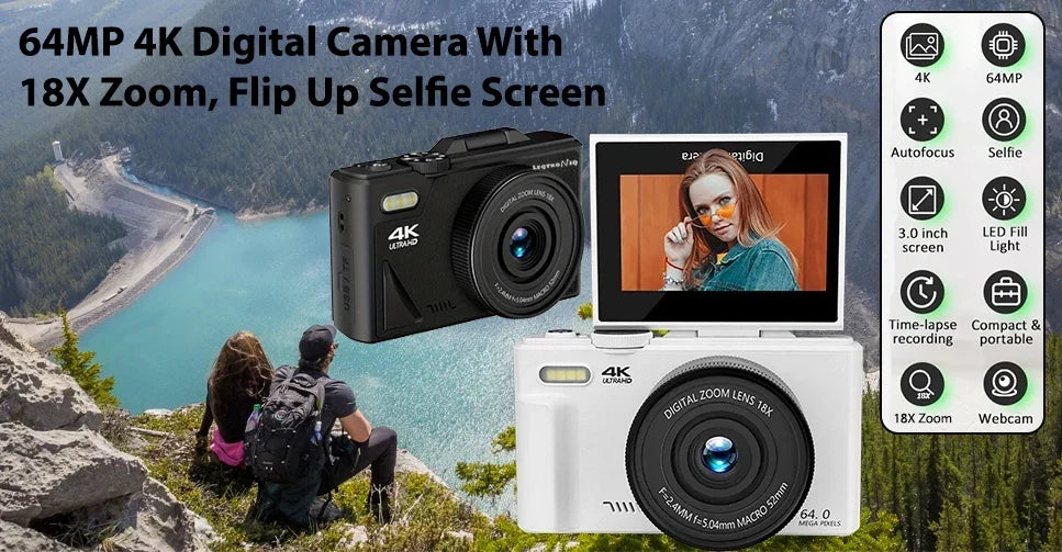 18X Zoom 4K Digital Camera - Image 4