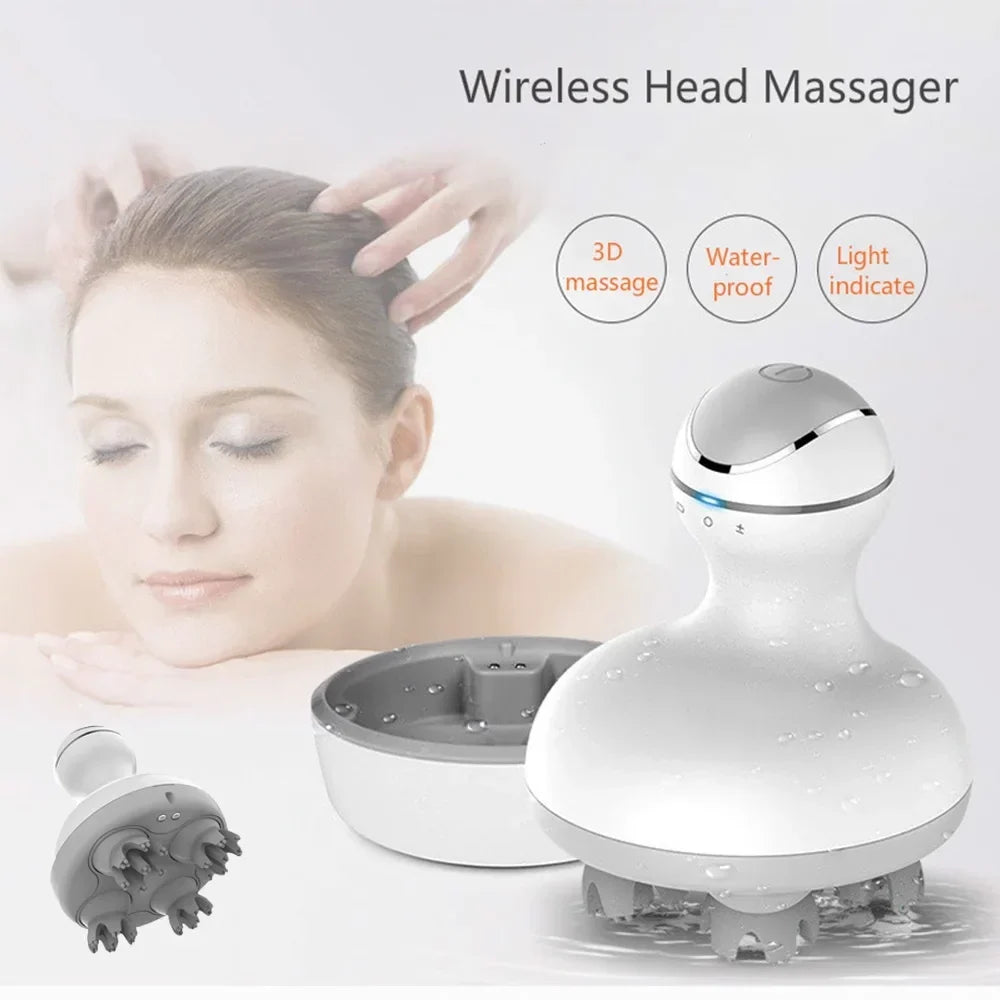 3D Waterproof Electric Head Massager - Image 8