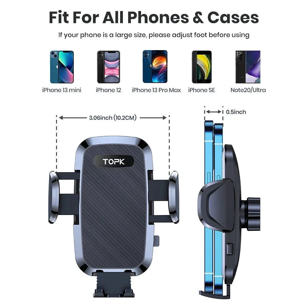 TOPK Universal Car Bracket Gravity Phone Holder - Image 7