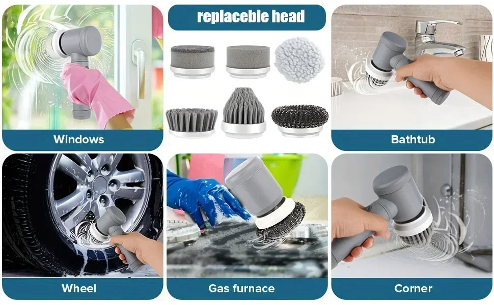 Electric Spin Scrubber Cleaning Brush - Image 8