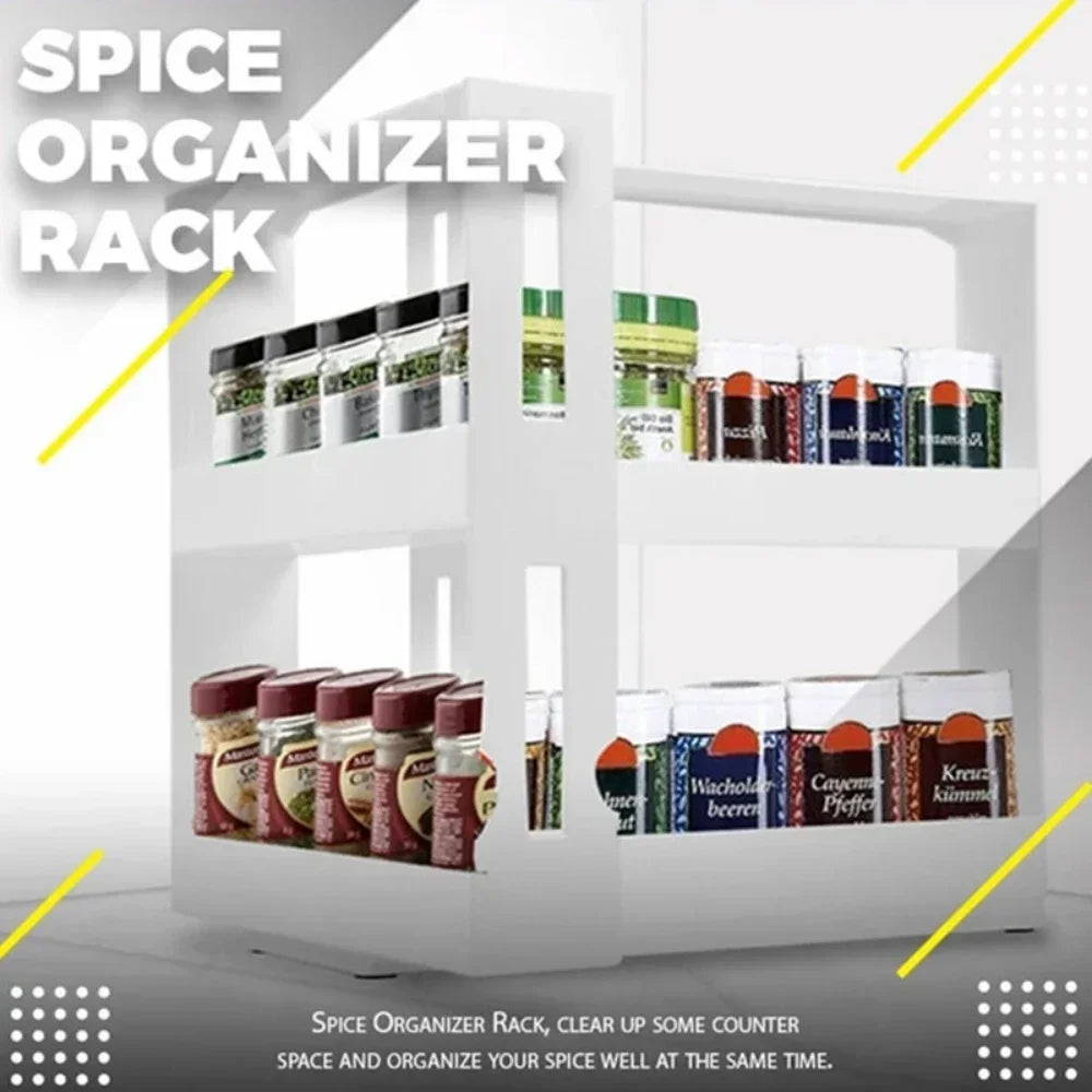 2-Tier Rotating Spice Organizer Rack - Image 10