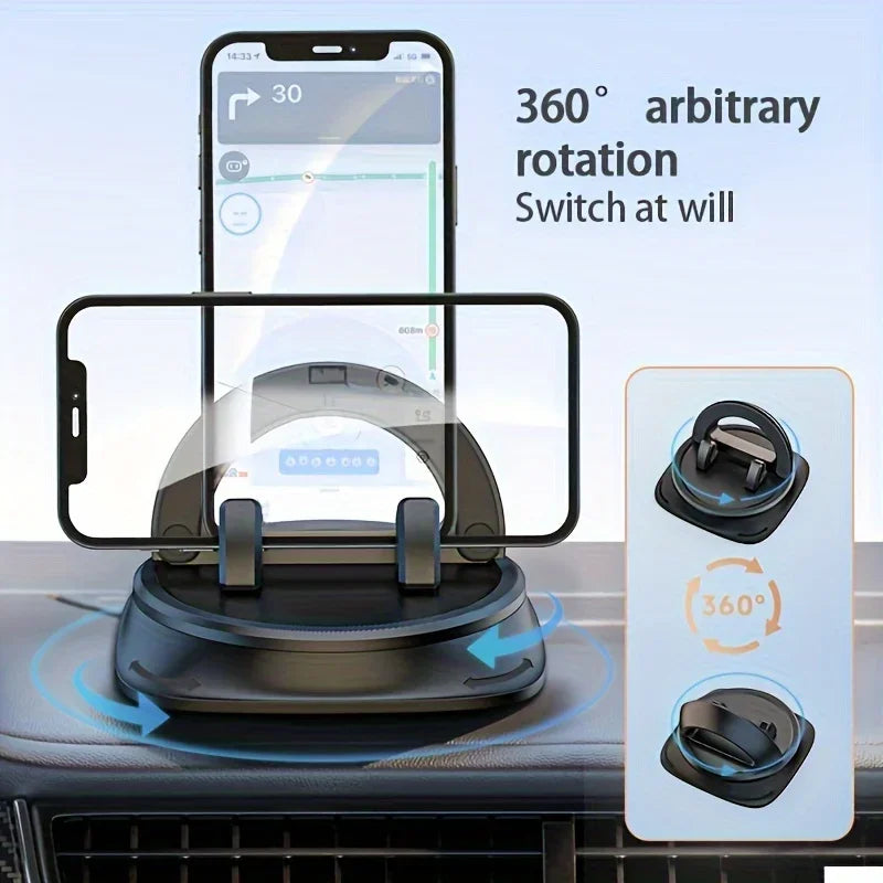 Adjustable Car Phone Holder with 360° Rotation