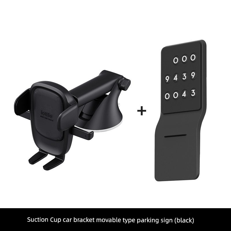 Dashboard Car Phone Holder - OT6 vacuum suction cup car bracket + movable type parking sign