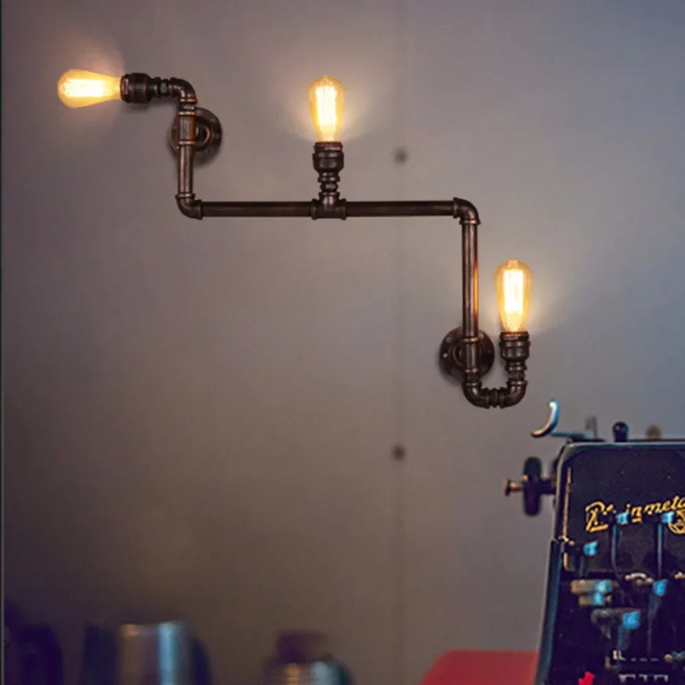 3-Head Loft Industrial Wall Lamp - Image 2