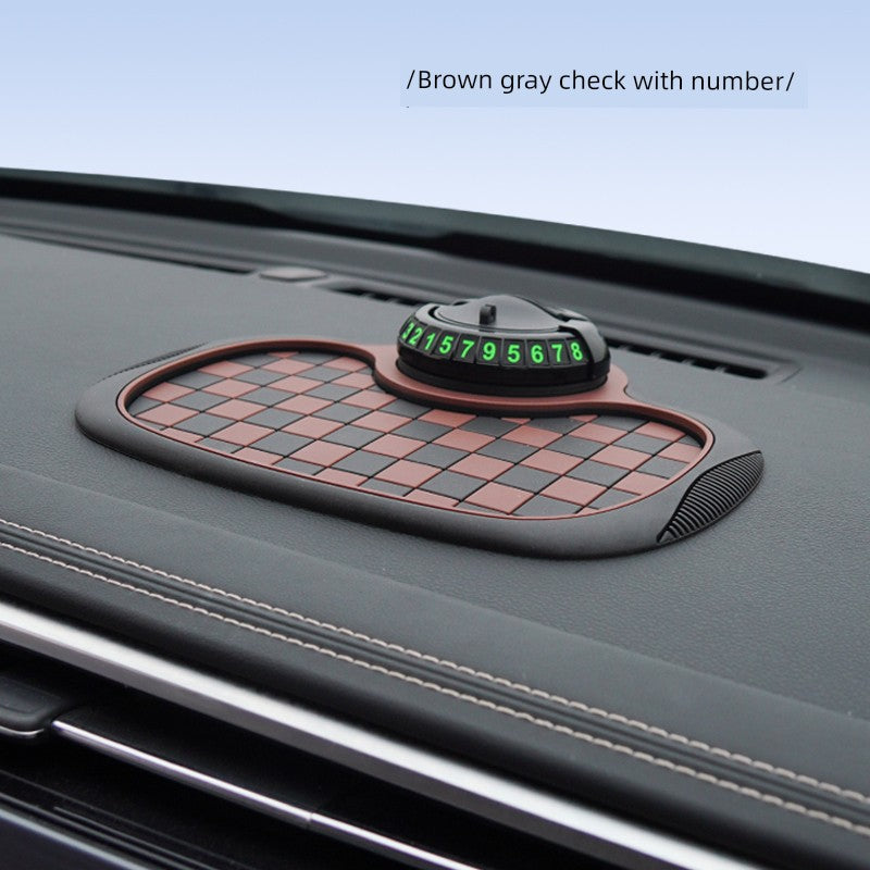 Suction Dashboard Car Mount - B- 11 black Brown-with number plate + bracket
