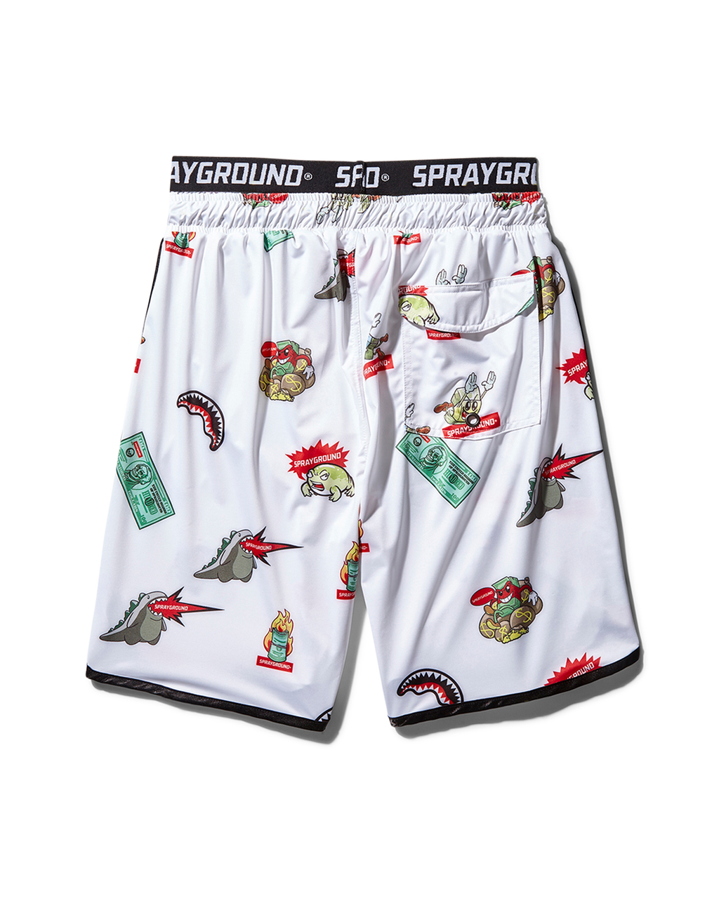 Patch All-In Corto Swim Trunks (White) - Image 2