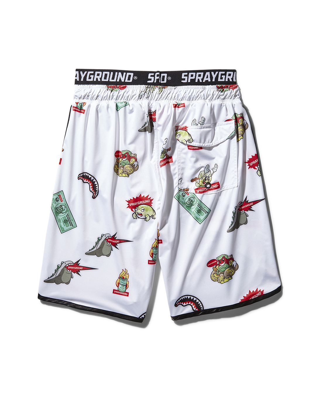 Patch All-In Corto Swim Trunks (White) - Image 2