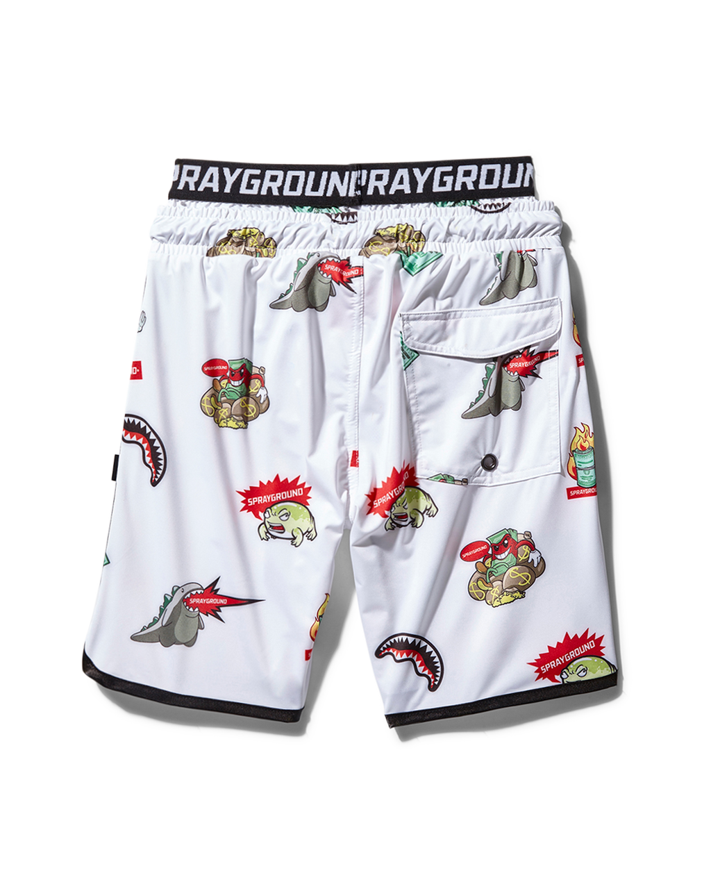 Kids Patch All-In Swim Trunks (White) - Image 2