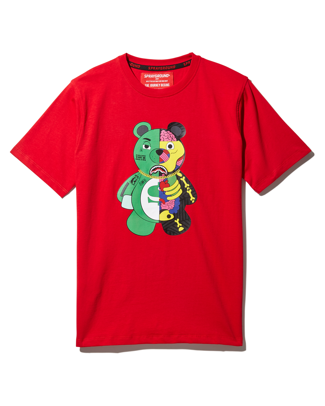 Youth Anatomy Bear T-Shirt Red - Image 2