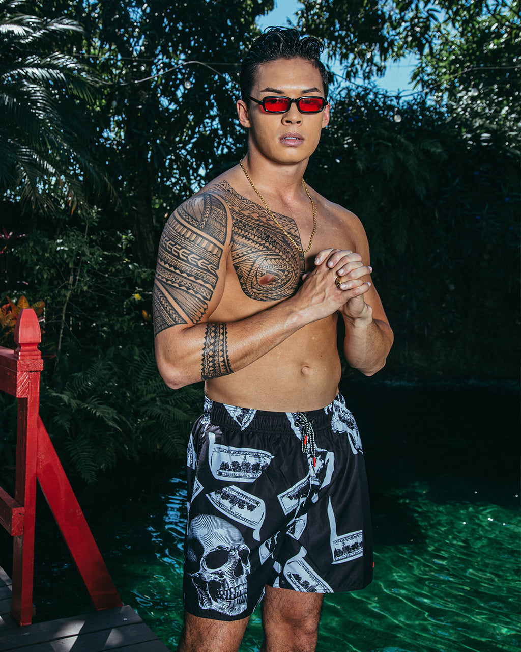 Money Night Shoto Swim Trunks - Image 2