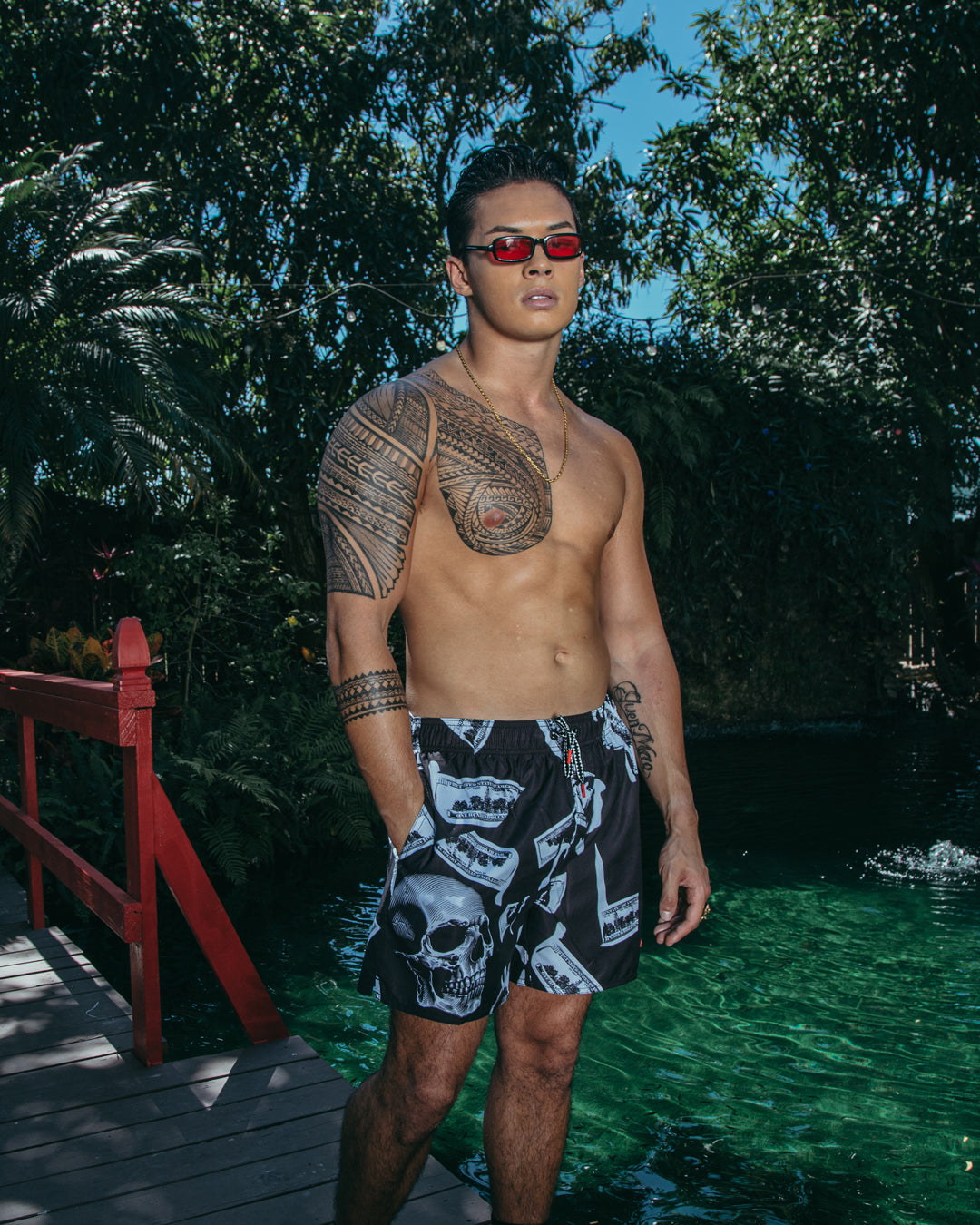 Money Night Shoto Swim Trunks - Image 7