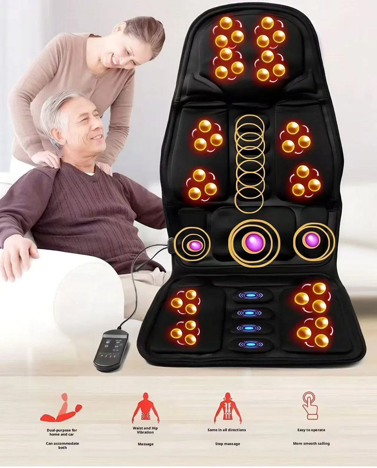 Electric Heating & Vibration Massager for Home & Car - Image 8