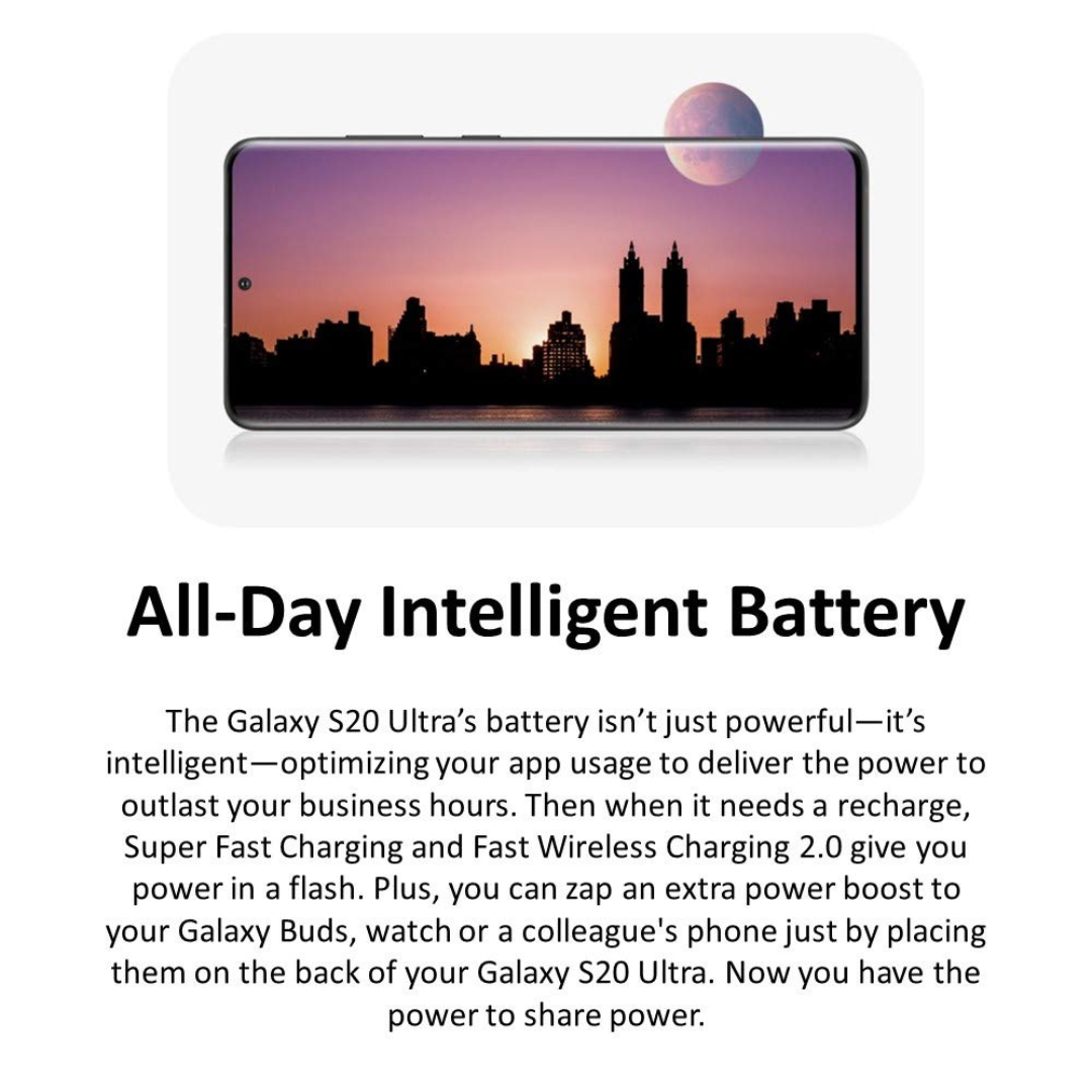 Sprint Samsung Galaxy S20 Ultra 5G - 128GB - Cosmic Gray - SM-G988UZAASPR - Image 7