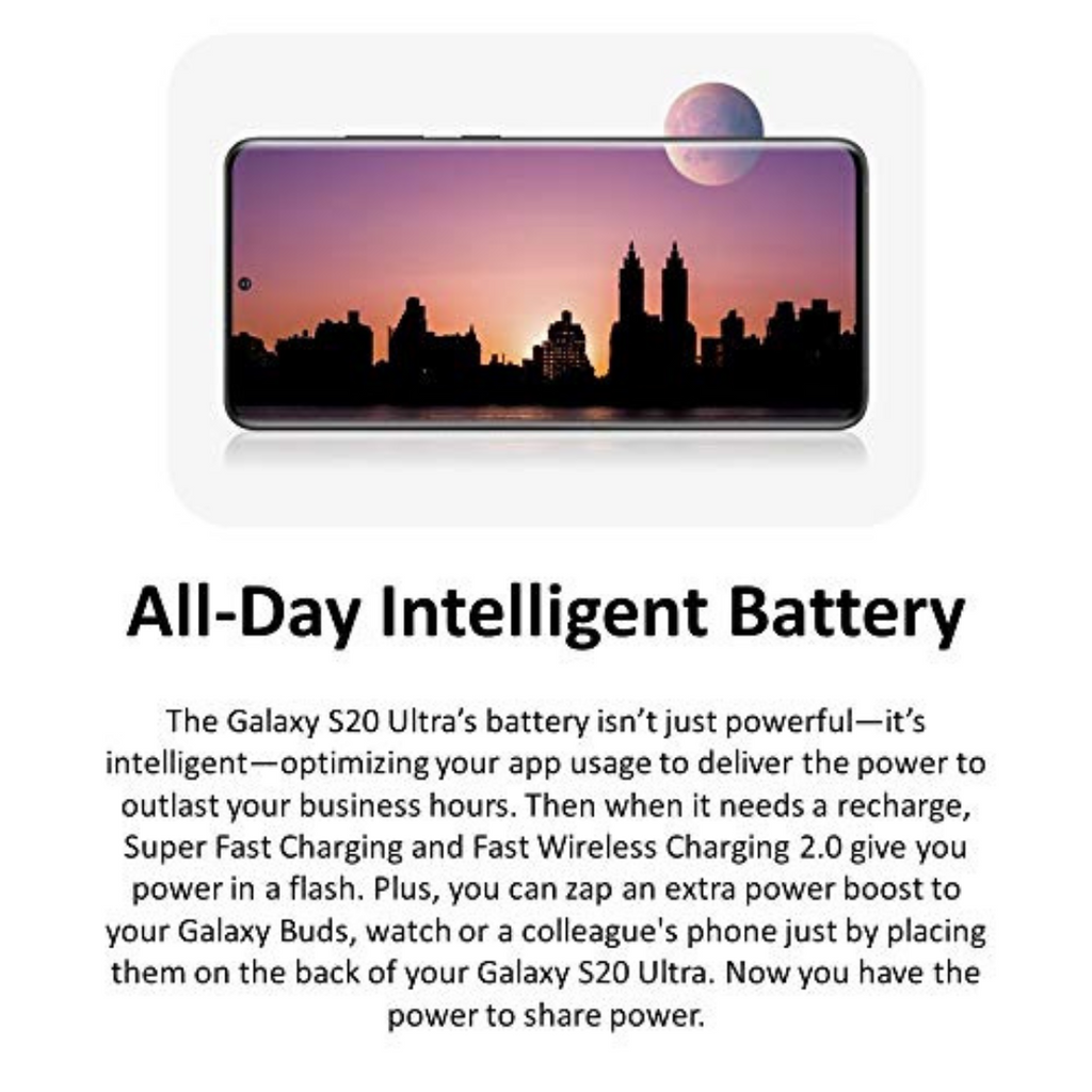 Verizon Samsung Galaxy S20 Ultra 5G - 128GB - Cosmic Gray - SM-G988UZAAVZW - Image 7