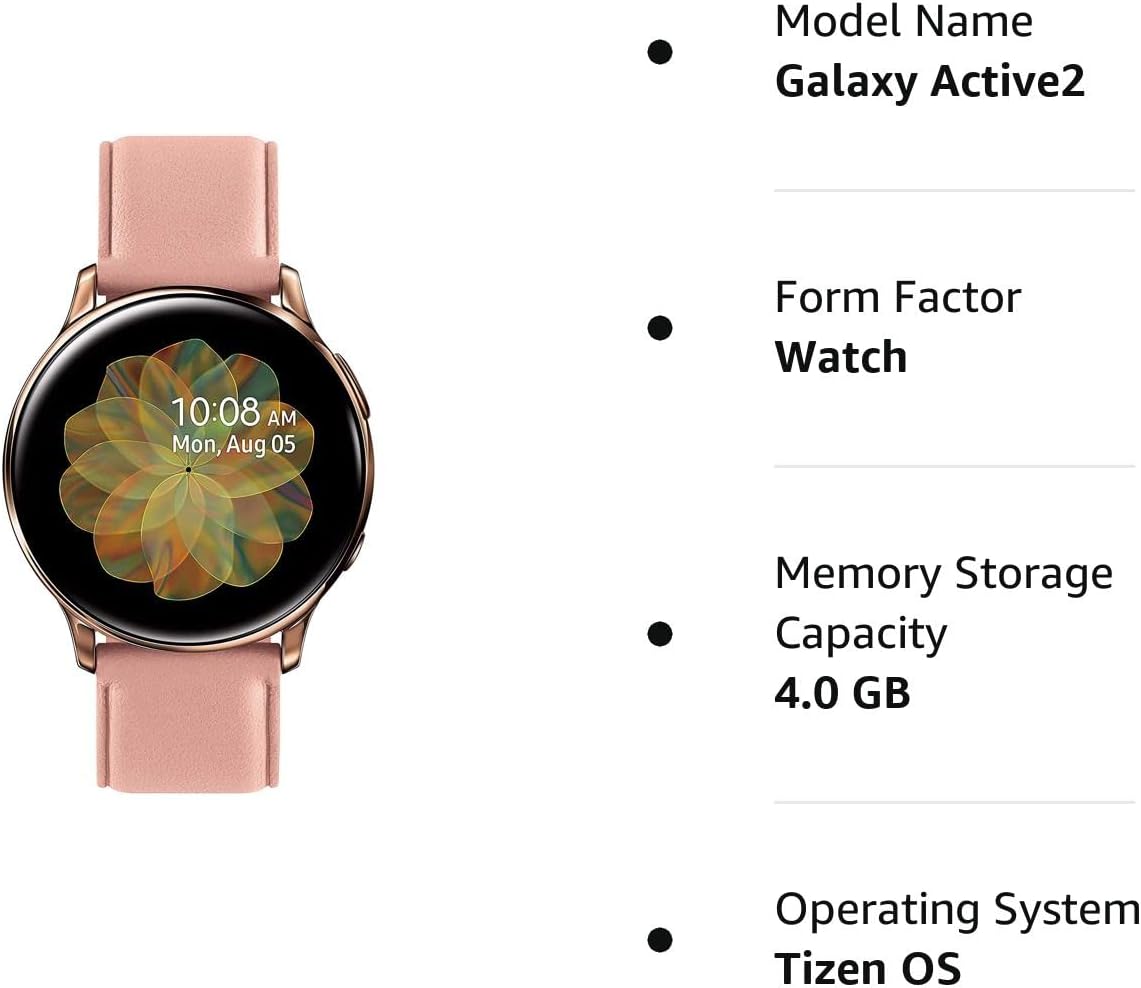 Samsung SM-R835 Smartwatch Active2 40mm Stainless Steel LTE Gold - SM-R835USDV - Image 2