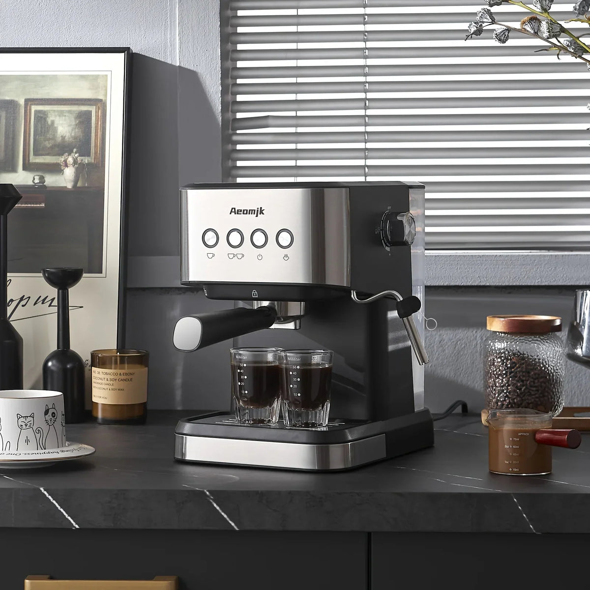Aeomjk 20 Bar Semi-Automatic Espresso Machine - Image 3