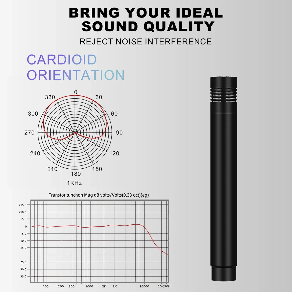C02 Champagne Colored Metal Condenser Microphone - Image 4