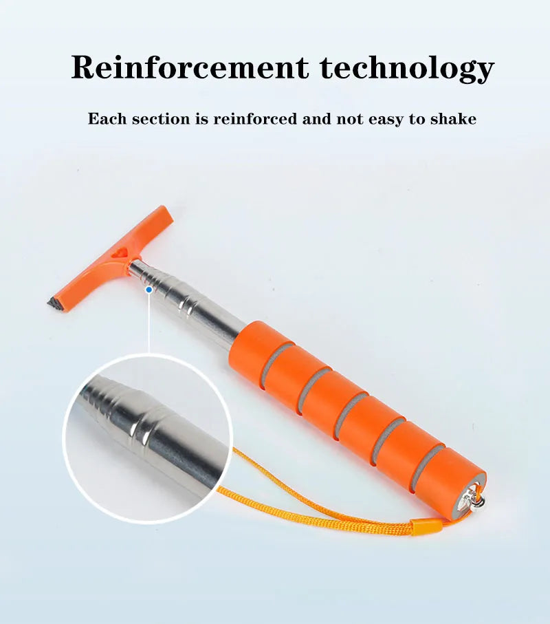 Car Rearview Mirror Wiper Cleaning Tool Auto Glass Mist Cleaner Scraper Car Accessories Handle Telescopic Window - Image 11