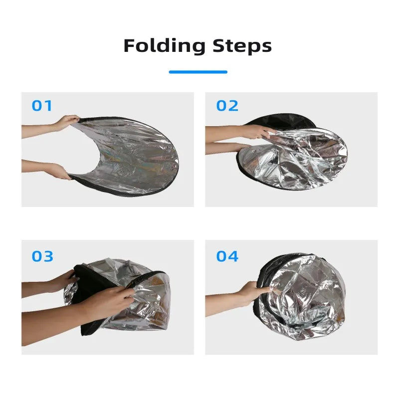 RF01 5-in-1 Collapsible Round Photography Reflector - Image 6