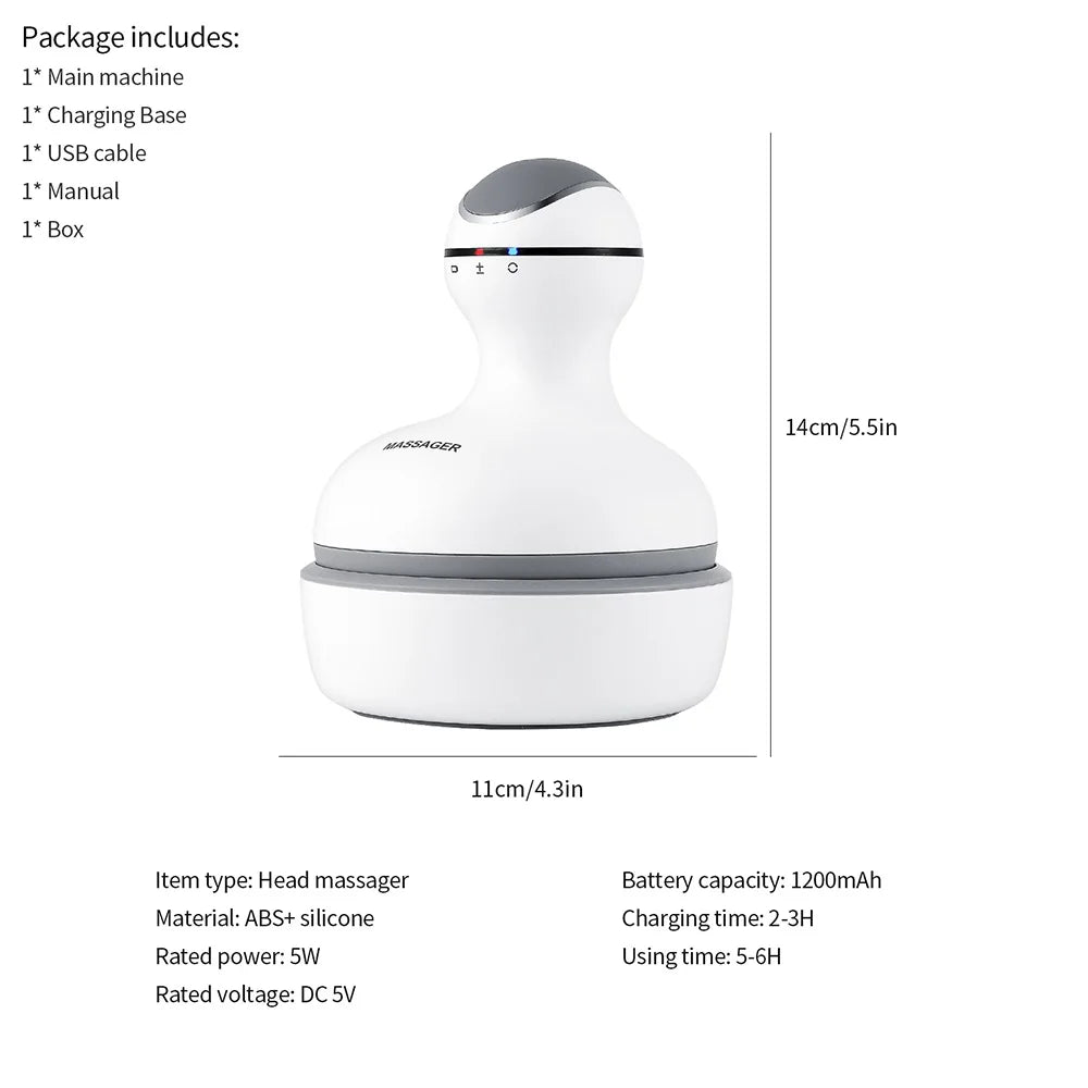 3D Waterproof Electric Head Massager - Image 28