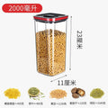 Plastic Food Storage Container with Lid - 2000ml-red
