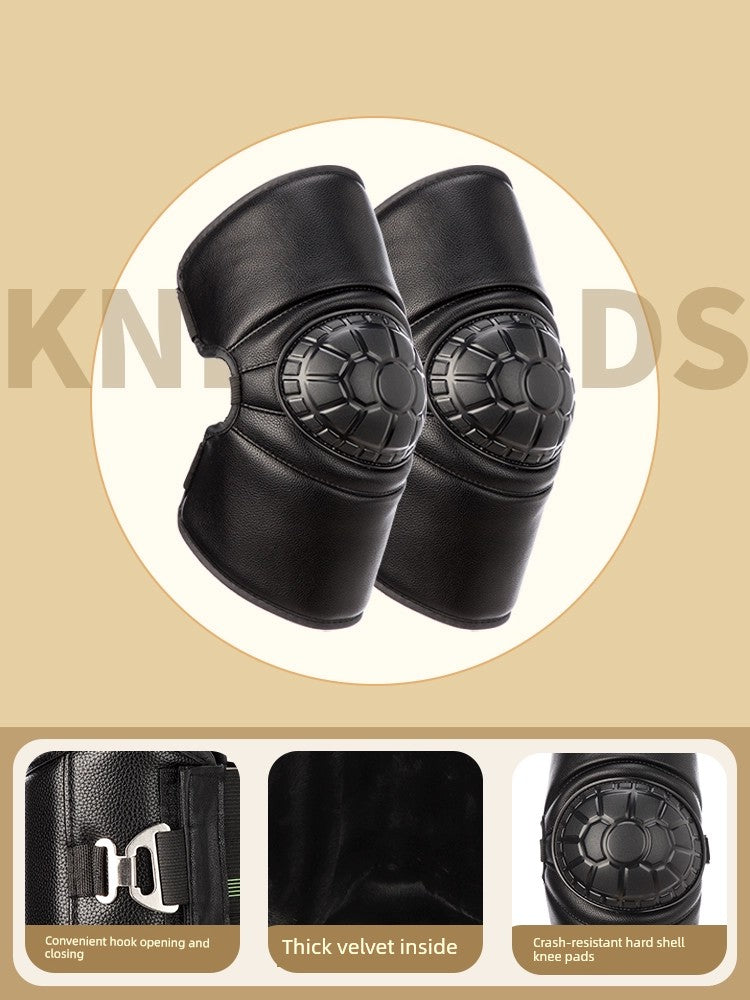 Nanjiren Winter Heattech PU Leather Kneepad - Image 3
