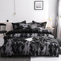 Luxury Black Bedding Comforter Elegant Duvet Cover & Pillowcases - 02
